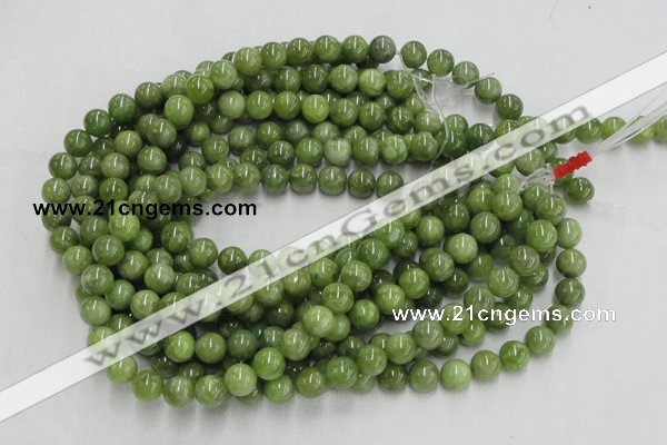 CPO02 15.5 inches 8mm round olivine gemstone beads wholesale