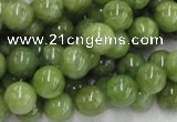 CPO03 15.5 inches 10mm round olivine gemstone beads wholesale