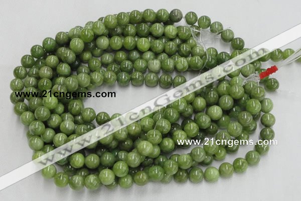 CPO05 15.5 inches 14mm round olivine gemstone beads wholesale