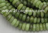 CPO06 15.5 inches 4*10mm rondelle olivine gemstone beads wholesale