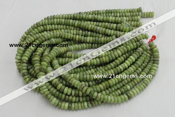 CPO06 15.5 inches 4*10mm rondelle olivine gemstone beads wholesale