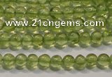 CPO101 15 inches 3mm round natural peridot beads wholesale