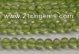 CPO101 15 inches 3mm round natural peridot beads wholesale