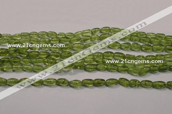 CPO111 15 inches 4*7mm rice natural peridot beads wholesale