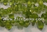 CPO115 Top-drilled 3*7mm teardrop natural peridot beads wholesale