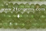 CPO118 15.5 inches 2*4mm faceted rondelle peridot gemstone beads