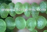 CPO120 15.5 inches 3*6mm nuggets matte peridot gemstone beads