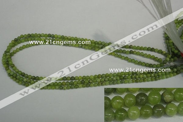 CPO20 15.5 inches 4mm round olivine gemstone beads wholesale