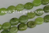 CPO32 15.5 inches 8*10mm oval olivine gemstone beads wholesale