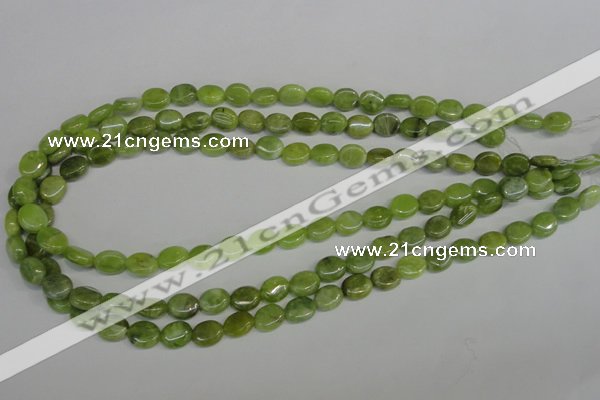 CPO32 15.5 inches 8*10mm oval olivine gemstone beads wholesale