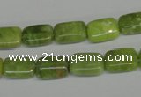 CPO35 15.5 inches 8*12mm rectangle olivine gemstone beads wholesale