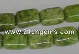 CPO37 15.5 inches 13*18mm rectangle olivine gemstone beads wholesale