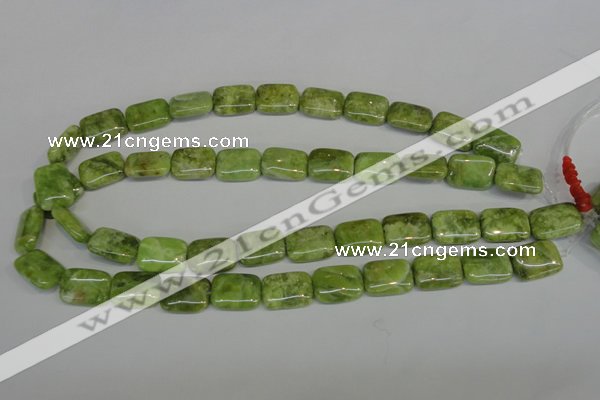 CPO37 15.5 inches 13*18mm rectangle olivine gemstone beads wholesale