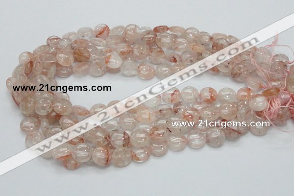 CPQ01 15.5 inches 10mm flat round natural pink quartz beads