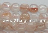 CPQ04 15.5 inches 10*10mm square natural pink quartz beads