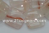 CPQ06 15.5 inches 20*20mm square natural pink quartz beads