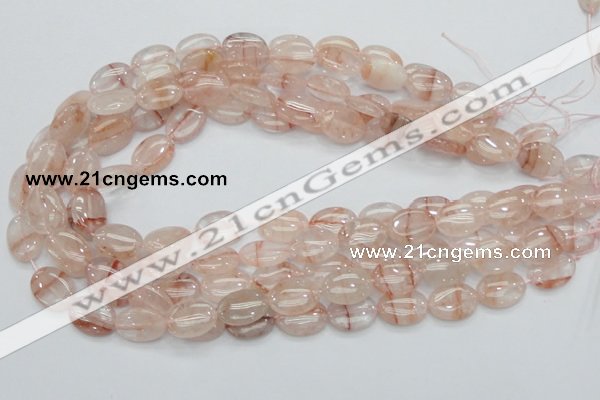 CPQ11 15.5 inches 13*18mm oval natural pink quartz beads wholesale