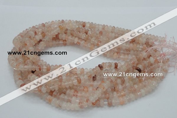 CPQ14 15.5 inches 5*8mm rondelle natural pink quartz beads