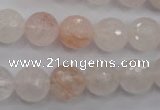 CPQ205 15.5 inches 12mm faceted round natural pink quartz beads