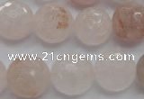 CPQ206 15.5 inches 14mm faceted round natural pink quartz beads