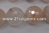 CPQ209 15.5 inches 20mm faceted round natural pink quartz beads