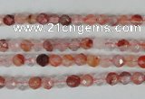 CPQ21 15.5 inches 4mm faceted round natural pink quartz beads