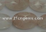 CPQ222 15.5 inches 20*30mm faceted oval natural pink quartz beads