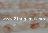 CPQ231 15.5 inches 10*10mm faceted square natural pink quartz beads