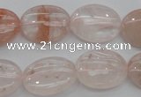 CPQ241 15.5 inches 15*20mm oval natural pink quartz beads