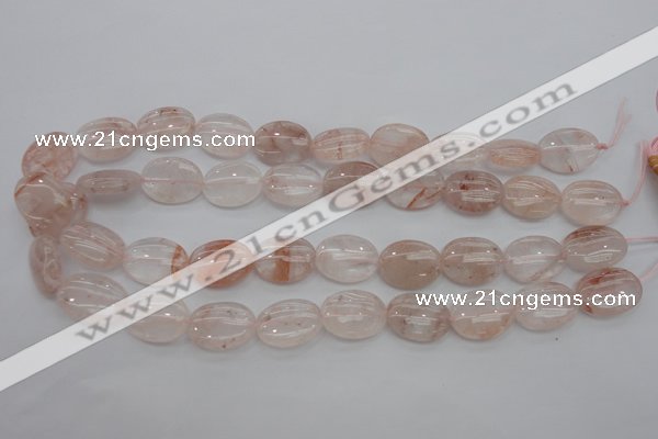 CPQ241 15.5 inches 15*20mm oval natural pink quartz beads