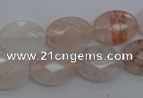 CPQ244 15.5 inches 13*18mm faceted oval natural pink quartz beads