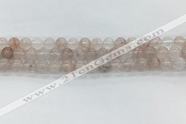 CPQ251 15.5 inches 6mm round natural pink quartz beads wholesale