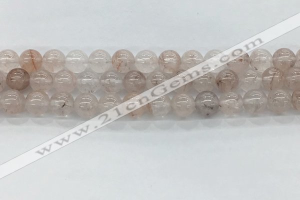 CPQ252 15.5 inches 8mm round natural pink quartz beads wholesale