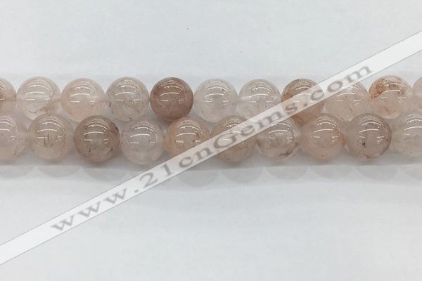 CPQ255 15.5 inches 14mm round natural pink quartz beads wholesale