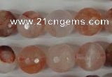 CPQ26 15.5 inches 14mm faceted round natural pink quartz beads