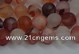 CPQ301 15.5 inches 6mm round matte pink quartz beads wholesale