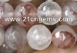 CPQ313 15.5 inches 10mm faceted round pink quartz beads wholesale