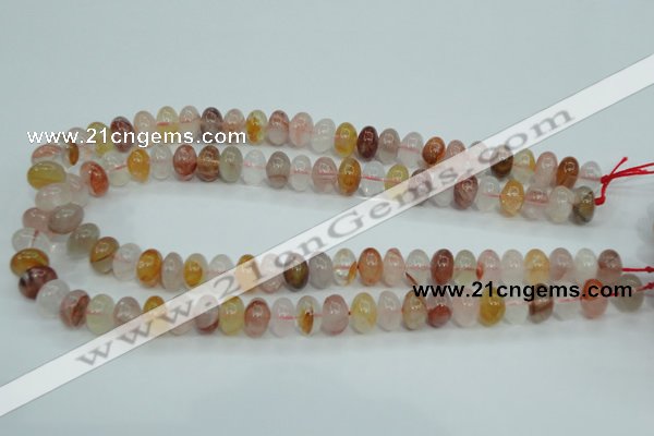 CPQ36 15.5 inches 8*12mm rondelle natural pink quartz beads