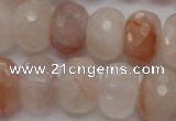 CPQ72 15.5 inches 14*20mm faceted rondelle natural pink quartz beads