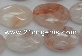 CPQ85 15.5 inches 18*25mm faceted oval natural pink quartz beads