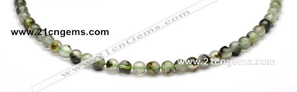 CPR01 AB grade 6mm round natural prehnite stone beads Wholesale