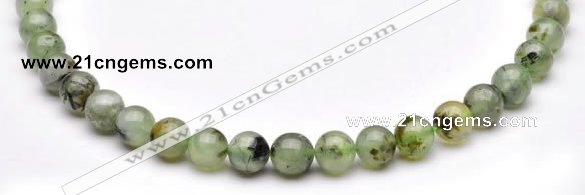 CPR03 AB grade natural prehnite 10mm round beads Wholesale