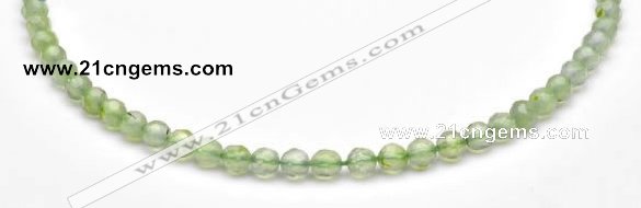 CPR04 A+ grade 6mm faceted round natural prehnite stone beads