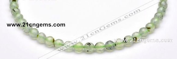 CPR05 A+ grade 8mm faceted round natural prehnite stone beads