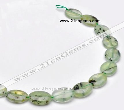 CPR10 A grade 15*20mm oval natural prehnite gemstone beads