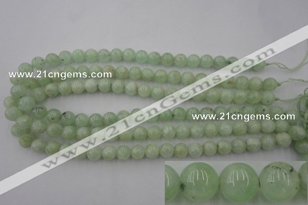 CPR102 15.5 inches 8mm round natural prehnite beads wholesale