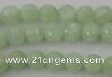 CPR113 15.5 inches 10mm faceted round natural prehnite beads wholesale