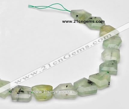 CPR21 Freeform A grade natural Prehnite gemstone beads Wholesale