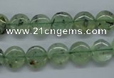 CPR212 15.5 inches 12mm flat round natural prehnite beads wholesale