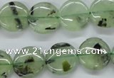 CPR214 15.5 inches 16mm flat round natural prehnite beads wholesale